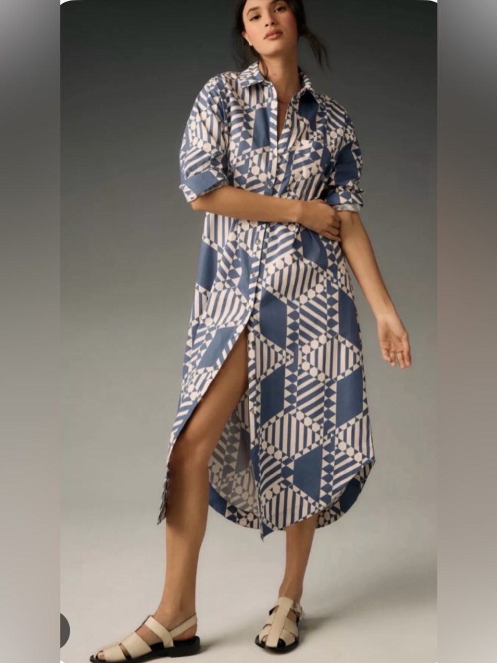 Anthropologie Maeve Soren Shirtdress L